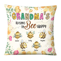 Personalized Grandma Bee Happy Pillow 31832 thumb 1