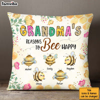 Personalized Grandma Bee Happy Pillow 31832 thumb 1