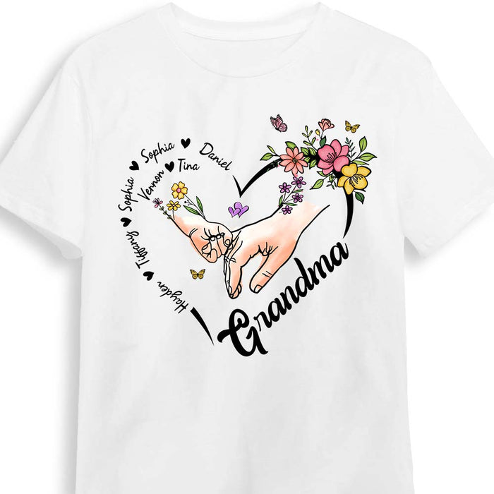 Personalized Gift For Grandma Flower Heart Shirt - Hoodie - Sweatshirt 31835 1