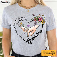 Personalized Gift For Grandma Flower Heart Shirt - Hoodie - Sweatshirt 31835 thumb 1