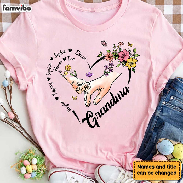 Personalized Gift For Grandma Flower Heart Shirt - Hoodie - Sweatshirt 31835 1