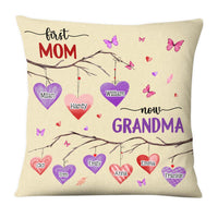 Personalized First Mom Now Grandma Hearts Pillow 31836 thumb 1