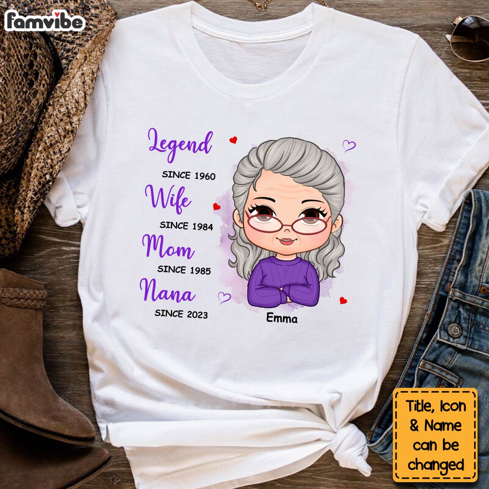 Personalized Mother's Day Gift Legend Wife Mom Nana Shirt Hoodie Sweatshirt 31840 Primary Mockup
