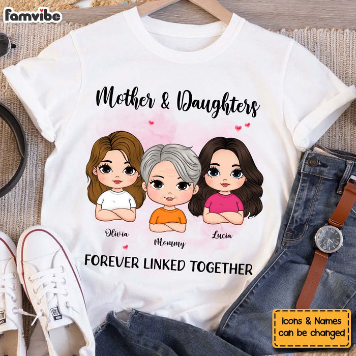 Personalized Gift For Mother And Daughters Forever Linked Together Shirt - Hoodie - Sweatshirt 31843 1
