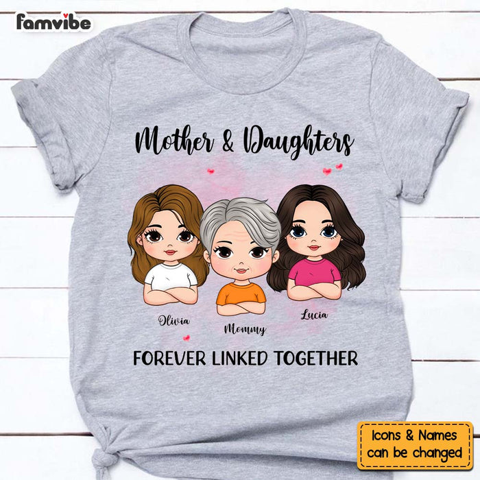 Personalized Gift For Mother And Daughters Forever Linked Together Shirt - Hoodie - Sweatshirt 31843 1