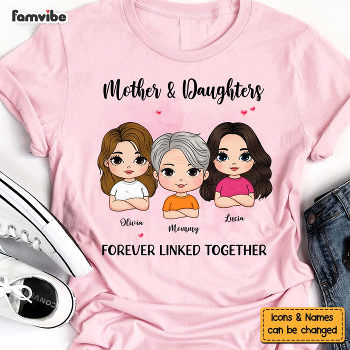 Personalized Gift For Mother And Daughters Forever Linked Together Shirt - Hoodie - Sweatshirt 31843 1