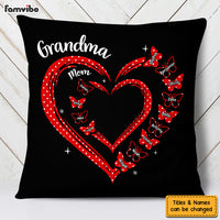 Personalized Gift For Grandma Butterfly Heart Polka Dot Pillow 31845 thumb 1