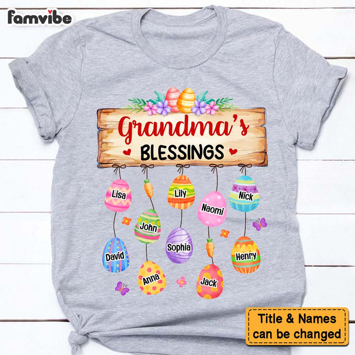 Personalized Easter Gift Grandma's Blessings Shirt - Hoodie - Sweatshirt 31847 1