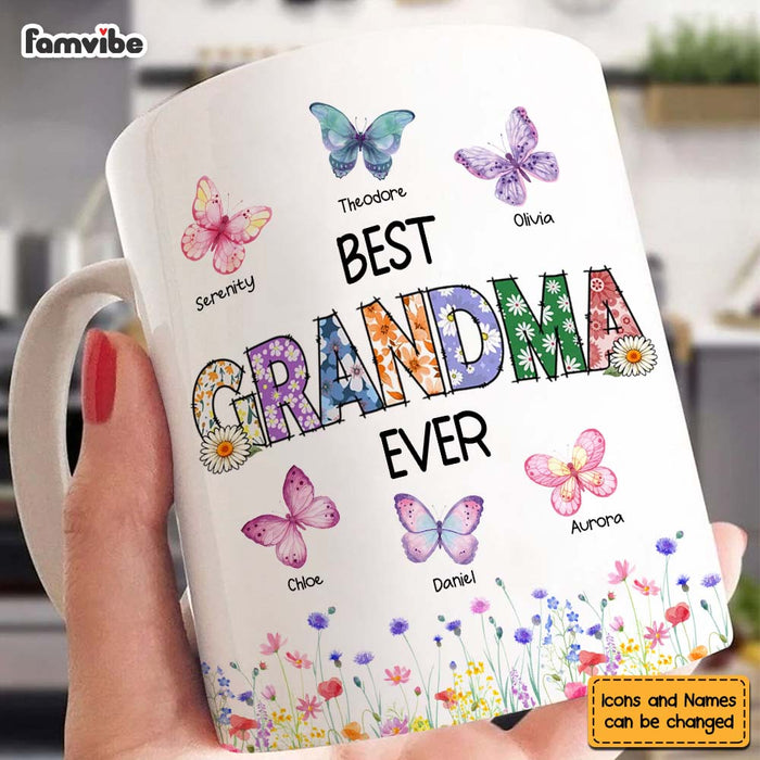 Personalized Gift For Grandma Butterfly Garden Mug 31849 1