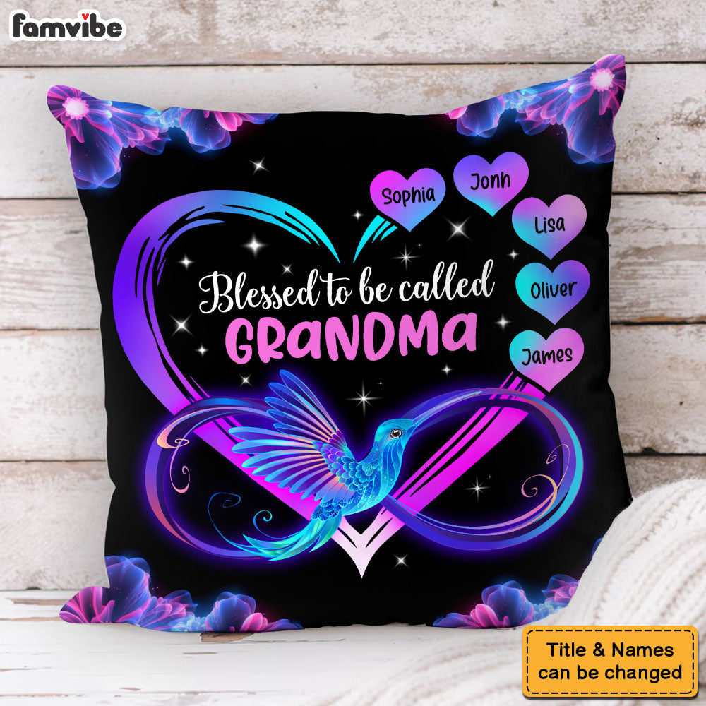Personalized Blessed to Be Called Nana Grandma Gift Pillow 31851 Primary Mockup