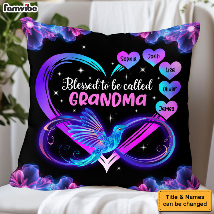 Personalized Blessed to Be Called Nana Grandma Gift Pillow 31851 1