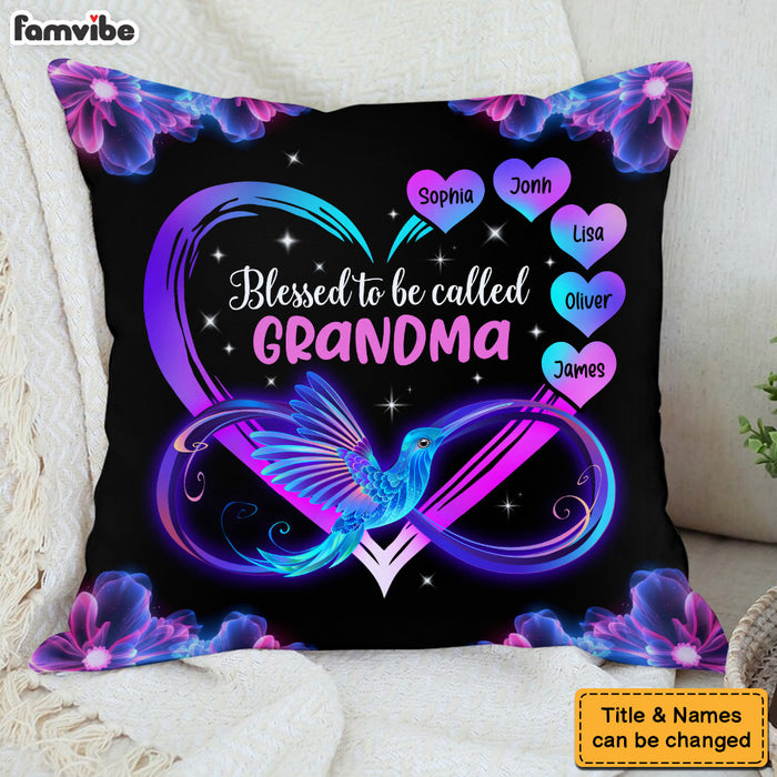 Personalized Blessed to Be Called Nana Grandma Gift Pillow 31851 1