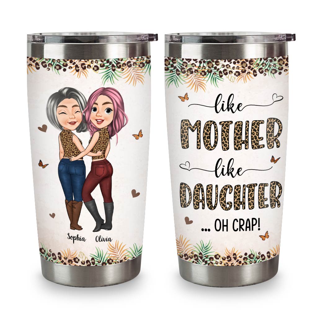 Personalized Awesome Gift Like Mother Like Daughter Steel Tumbler 31856 Primary Mockup