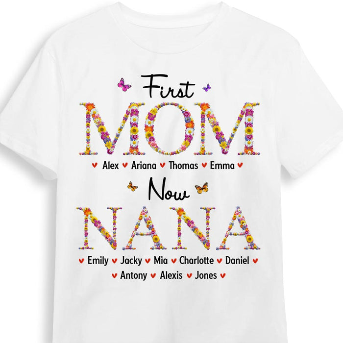 Personalized Gift For Nana First Mom Now Grandma Flower Pattern Shirt - Hoodie - Sweatshirt 31861 1