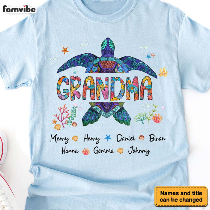 Personalized Grandma Gift Turtle Shirt - Hoodie - Sweatshirt 31862 1