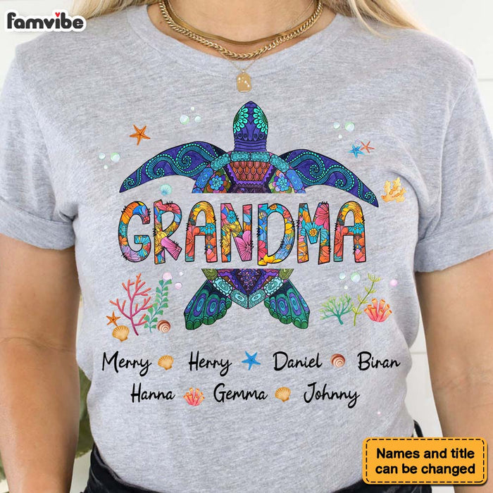 Personalized Grandma Gift Turtle Shirt - Hoodie - Sweatshirt 31862 1