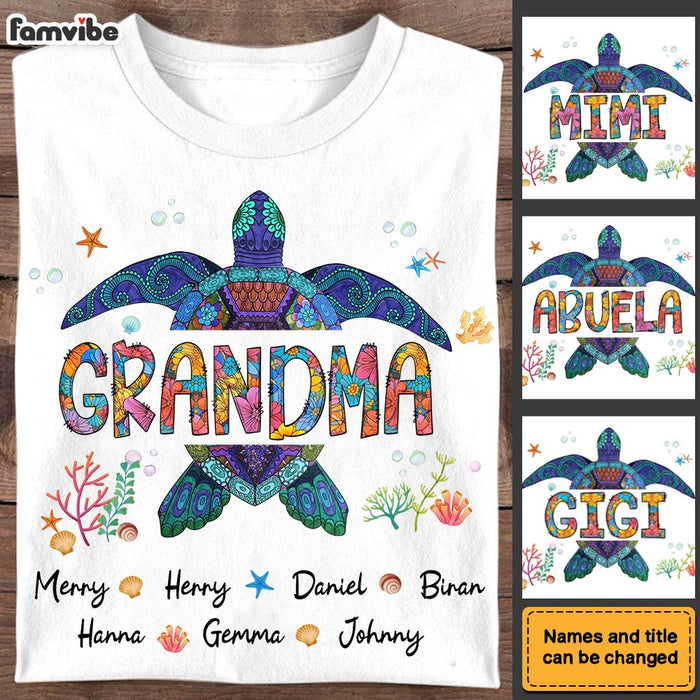 Personalized Grandma Gift Turtle Shirt - Hoodie - Sweatshirt 31862 1