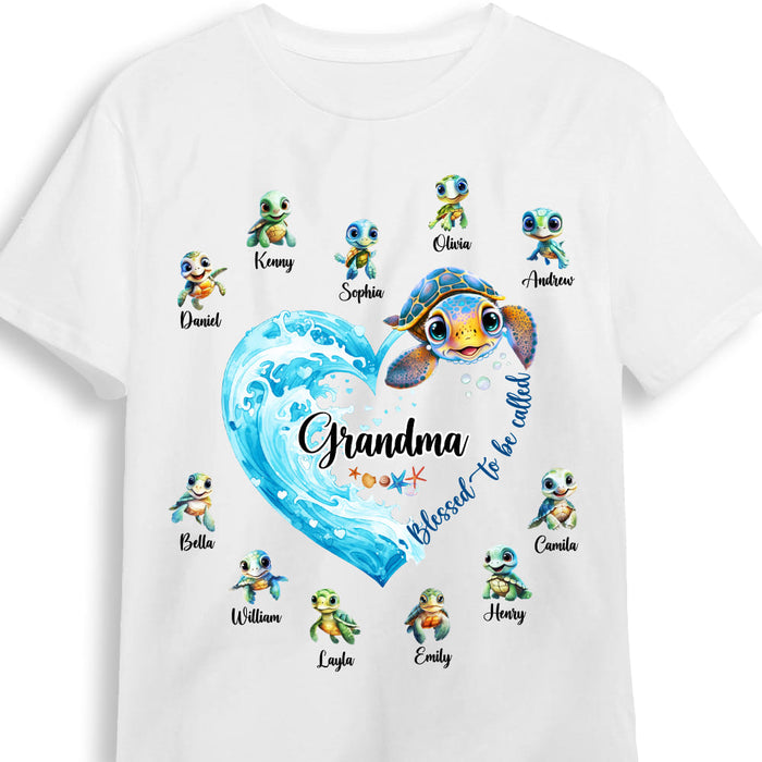 Personalized Grandma Gift Turtle Blessed To Be Called Nana Shirt - Hoodie - Sweatshirt 31864 1
