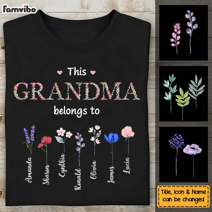 Personalized Gift For Grandma Floral Birth Flowers Shirt - Hoodie - Sweatshirt 31867 1