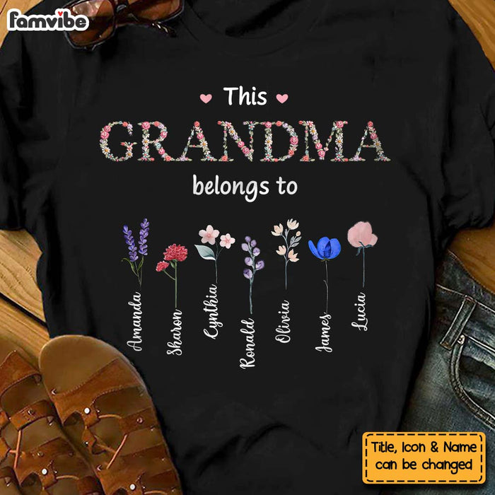 Personalized Gift For Grandma Floral Birth Flowers Shirt - Hoodie - Sweatshirt 31867 1