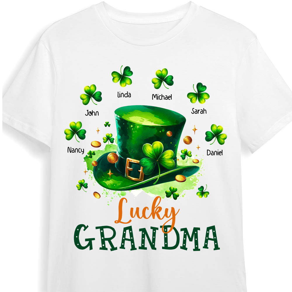 Personalized Gift For Lucky Grandma St Patricks Day Shirt Hoodie Sweatshirt 31869 Primary Mockup