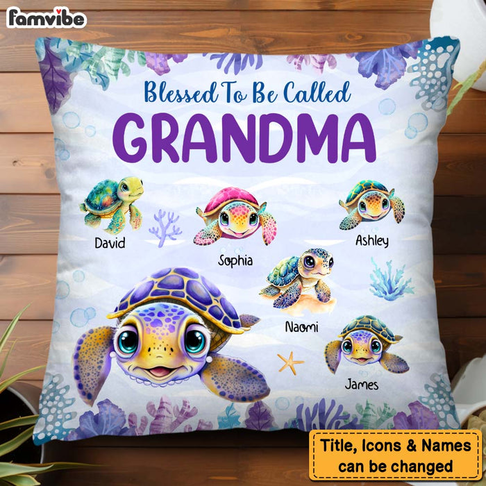 Personalized Blessed To Be Called Grandma Pillow 31874 1