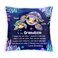 Personalized Grandson Gift I Hugged This Soft Pillow 31875 thumb 1
