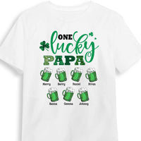 Personalized Gift For Grandpa Dad Patricks Day  One Lucky Papa Shirt - Hoodie - Sweatshirt 31876 thumb 1