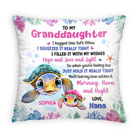 Personalized Gift For Granddaughter I Hugged This Soft Pillow 31877 thumb 1