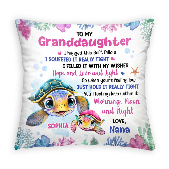 Personalized Gift For Granddaughter I Hugged This Soft Pillow 31877 1