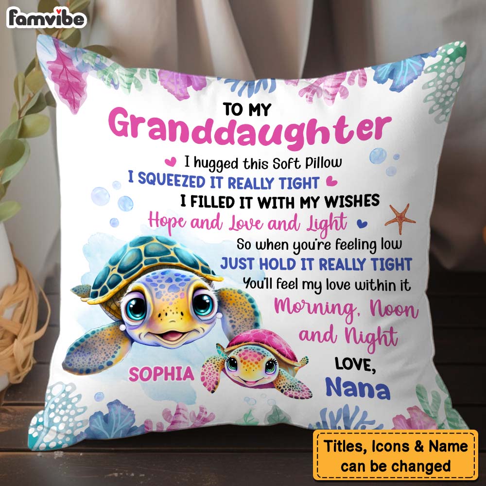Personalized Gift For Granddaughter I Hugged This Soft Pillow 31877 Primary Mockup