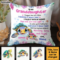 Personalized Gift For Granddaughter I Hugged This Soft Pillow 31877 thumb 1