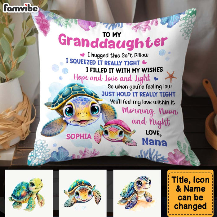 Personalized Gift For Granddaughter I Hugged This Soft Pillow 31877 1