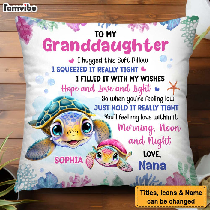 Personalized Gift For Granddaughter I Hugged This Soft Pillow 31877 1