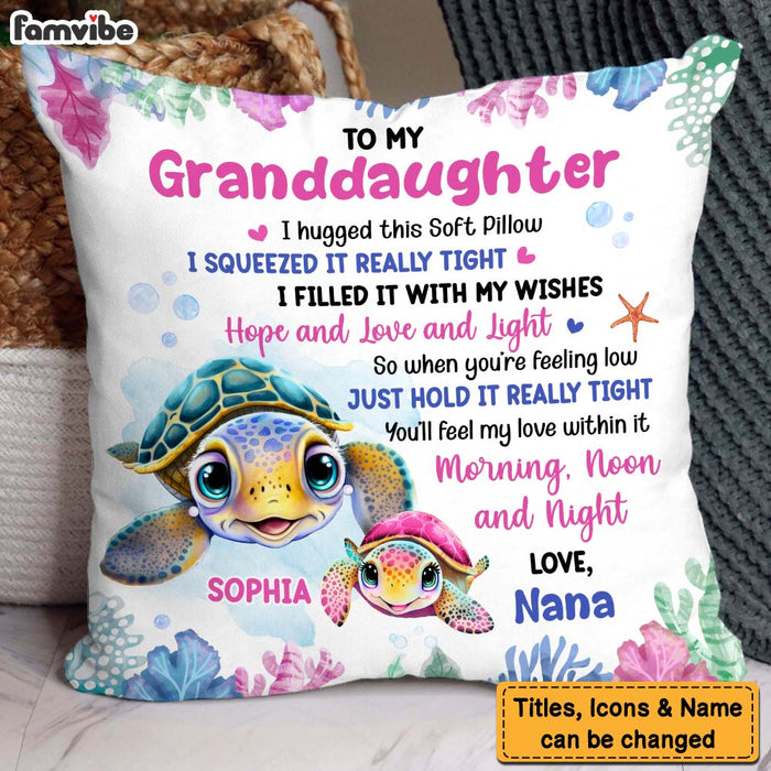 Personalized Gift For Granddaughter I Hugged This Soft Pillow 31877 1