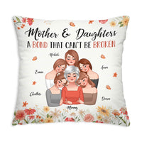 Personalized Mother's Day Gift Mother & Daughters A Bond That Can't Be Broken Pillow 31879 thumb 1