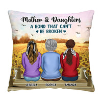 Personalized Gift For Mom Daughter A Bond That Can't Be Broken Pillow 31881 thumb 1