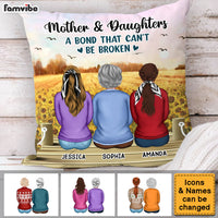 Personalized Gift For Mom Daughter A Bond That Can't Be Broken Pillow 31881 thumb 1