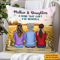 Personalized Gift For Mom Daughter A Bond That Can't Be Broken Pillow 31881 thumb 1