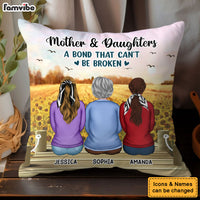 Personalized Gift For Mom Daughter A Bond That Can't Be Broken Pillow 31881 thumb 1