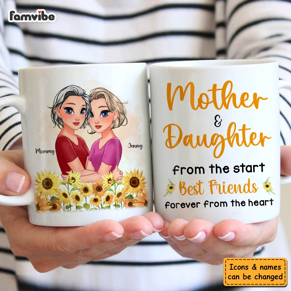 Personalized Gift Mother & Daughter From The Start Friends From The Heart Mug 31882 Primary Mockup