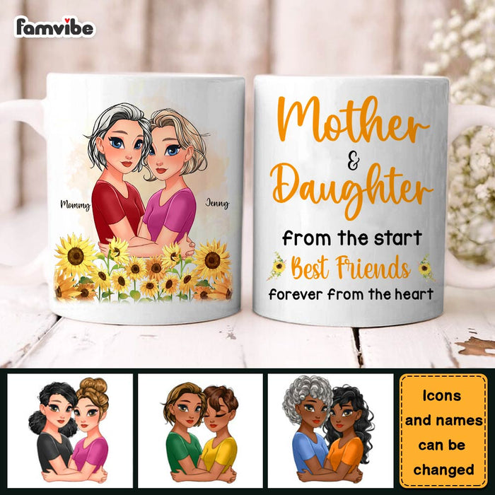 Personalized Gift Mother & Daughter From The Start Friends From The Heart Mug 31882 1