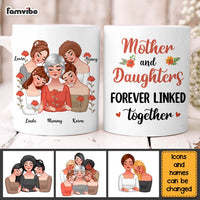 Personalized Mother And Daughter Forever Linked Together Mug 31883 thumb 1