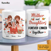 Personalized Mother And Daughter Forever Linked Together Mug 31883 thumb 1