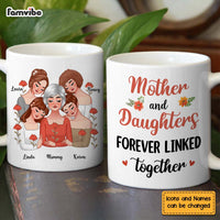 Personalized Mother And Daughter Forever Linked Together Mug 31883 thumb 1
