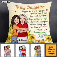 Personalized Gift For Daughter Sunflower Hug This Pillow 31884 thumb 1