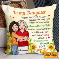 Personalized Gift For Daughter Sunflower Hug This Pillow 31884 thumb 1