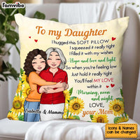 Personalized Gift For Daughter Sunflower Hug This Pillow 31884 thumb 1