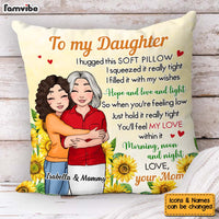 Personalized Gift For Daughter Sunflower Hug This Pillow 31884 thumb 1