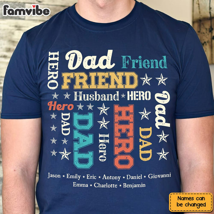 Personalized Gift For Dad Hero Word Art Shirt - Hoodie - Sweatshirt 31886 1
